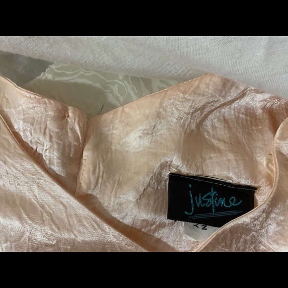 ❗️Vintage❗️80s Justine Satin Pink Dress - Picture 7 of 7